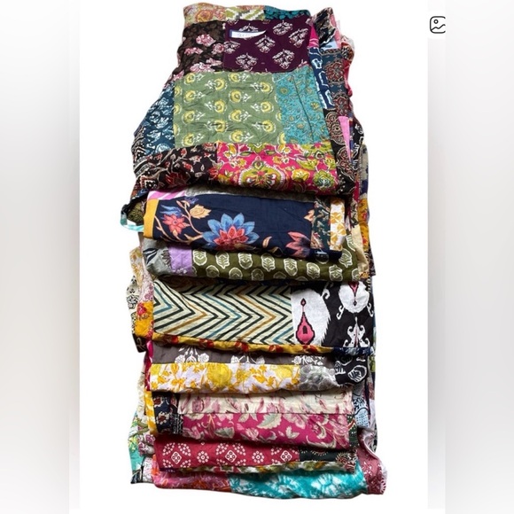 Kathmandu Imports Colorful Bohemian Patchwork Harem Jumpsuit Size OS NWT - Picture 12 of 13